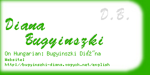 diana bugyinszki business card